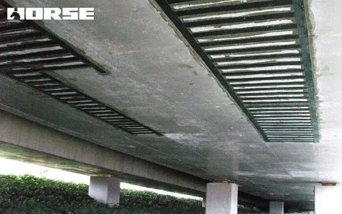 Carbon fibres used in civil engineering applications.